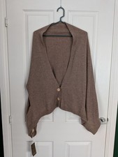 Brown Buttoned 100% Cashmere