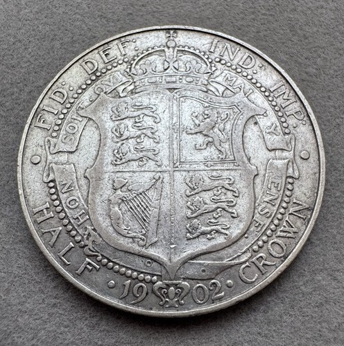 1902 half crown king edward - -,