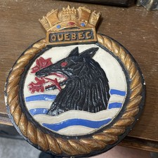Quebec naval ? Plaster shield  rare 