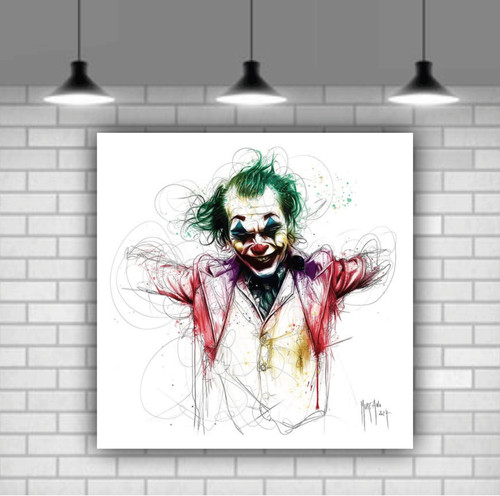 The joker print wall - the,