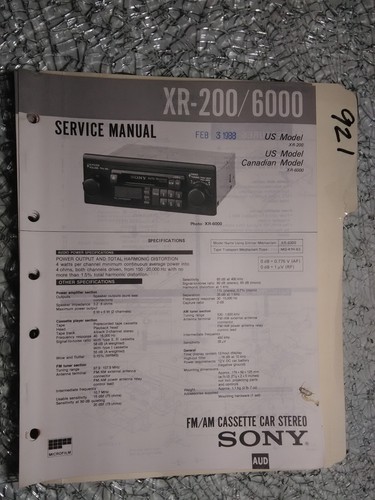 Sony 200 6000 - sony, xr-200