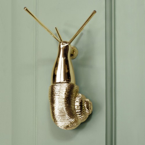 Solid polished brass - brass, snail