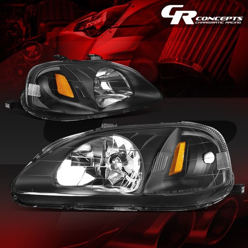 Pair black amber corner - amber,