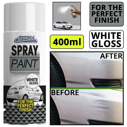 White gloss car spray - white,