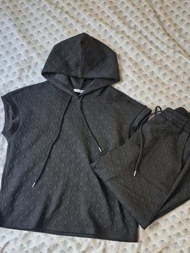 Charcoal textured short - textured, short-sleeve
