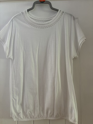 Next white bubble hem top - white,