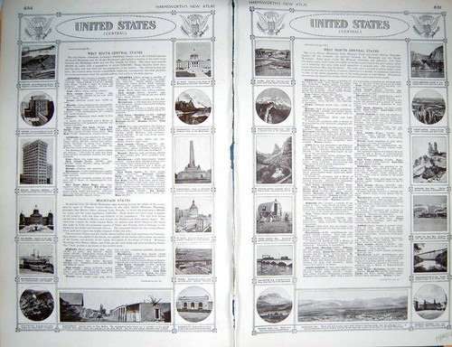 Old vintage print map 1922 - vintage,