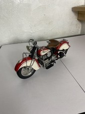 FRANKLIN MINT 1942 INDIAN 442 MOTORCYCLE 1:10 DIECAST RED/WHITE CHV