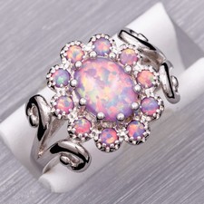 Flower 7x9 Oval Lavender