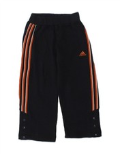 ADIDAS Boys Tracksuit Trousers 4-5 Years Navy Blue Cotton AV04