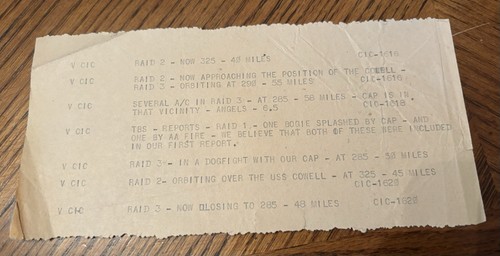 Ww2 original radio log okinawa - original,