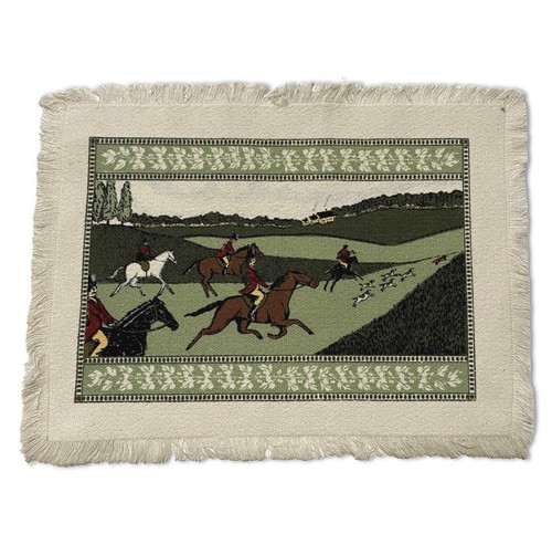 Vintage fox hunting fabric - vintage,