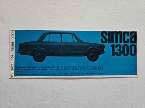Simca 1000 1300 1500 - 1000, sales