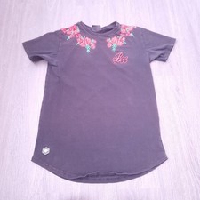 Bee Inspired Size Small Men's Rose Print Black Regular T-shirt Short Sleeve A86