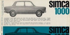 Simca Range 1965 UK Market