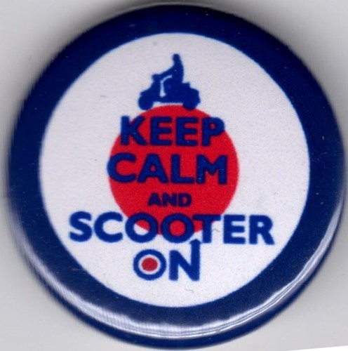 Keep calm scooter on pin - calm, &