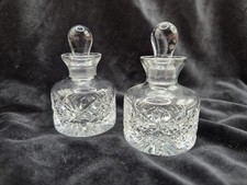 Pair Vintage Cut Glass Perfume