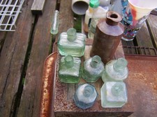 7  VINTAGE OLD ANTIQUE GLASS