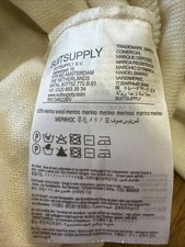 Suit Supply White 100% Wool mens Jumper Size large 