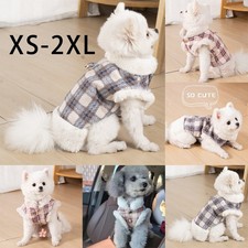 Warm Plaid Dog Vest Clothes