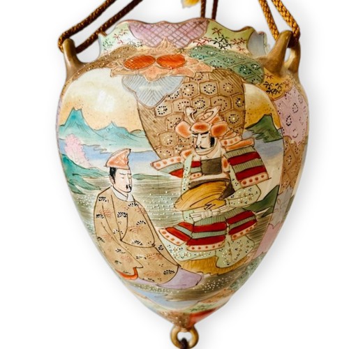Samurai gisha kutani vase - gisha,