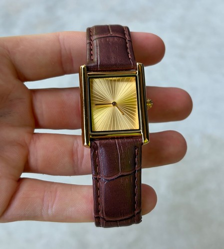Mens gold tank watch - mens,