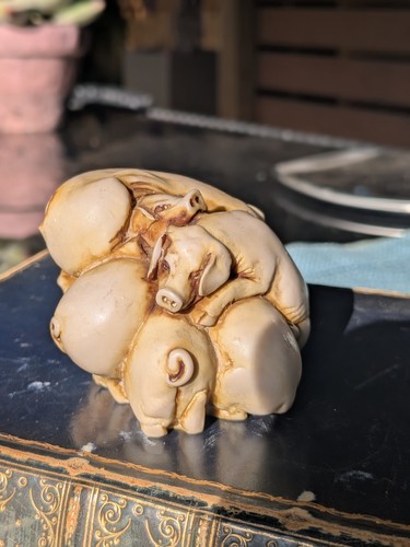 Vintage faux ivory netsuke - faux,