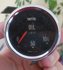 Smiths PE2300/06 Oil Pressure Gauge 0–100 psi–52mm Classic British  Cars Hillman