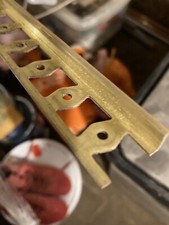 Gradus L Shape Solid Brass Floor Trim ETR303GF7 8mm Rebate 9.5mm High 2.5m Long