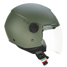 Helmet Brand "CGM" 167 Flo Long Made in Italy-Green Matte -Beverly-Medley-Vespa