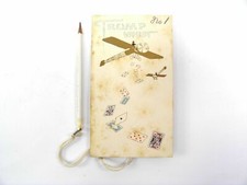 Vintage Art Deco Trump Whist score card & pencil colour printed planes 3