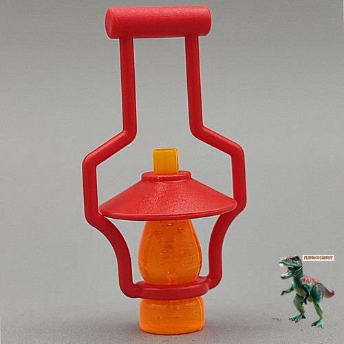 Playmobil red oil lamp miner - red,