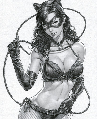 Catwoman black mask and - in,