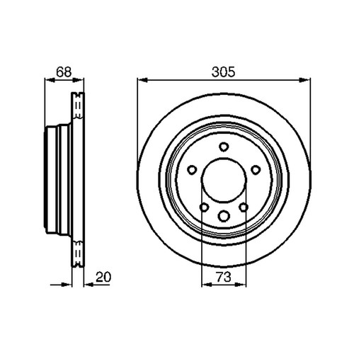 Brake discs vented for - 2x,