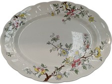 Booths China Chinese Tree Pattern Oval Platter Made in England 13 3/4 inches