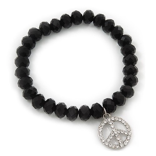Clear crystal peace - crystal, black