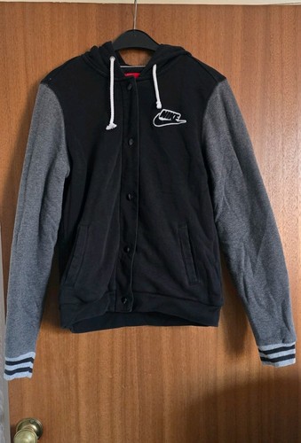 Nike black grey y2k varsity - grey,