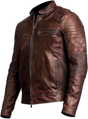 Men distressed brown real - men's,