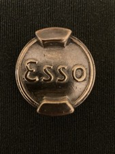 Vintage Original Brass ESSO Petrol Oil Can Screw Cap Lid Top