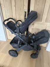 Uppababy Vista V2 Pram Twin Travel System In Black Excellent Condition