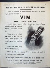 Old Advertisement 1904 Vim