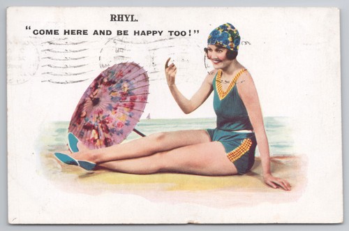 Postcard antique rhyl - postcard,