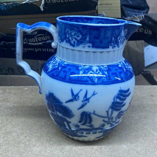Unmarked blue white glossy - unmarked,