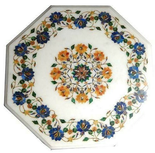 Marble side end round - marble,