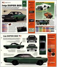 Dodge Super Bee - 1969-70 #43 Muscle Cars - Hot Cars - IMP Fold Out Fact Page