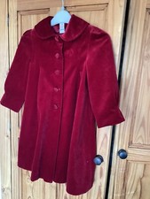 Children’s red velvet coat, original 90s vintage, bhs - age 5