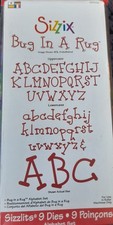 NIP Sizzix Sizzlits Bug In A Rug Alphabet Set 9 Dies Upper Lower Case 655321