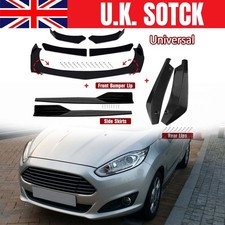 Side Skirt+Rear Lip+Front Bumper Spoiler For Ford Fiesta ST RS MK5 MK6 Mk7 MK7.5