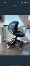 Mima Xari Stroller - Black on Rose Gold, New born bundle with iso fix base
