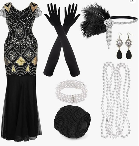 Plulon 1920s sequin beaded - 1920s,